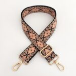Buddha Stones Multicolor Embroidered Shoulder Bag Straps Bag Straps BS Black Pink
