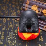 Buddha Stones Koi Fish Pattern Mindfulness Buddhist Temple Mokugyo Wooden Fish Drum Wooden Fish Drum BS 6