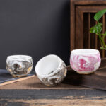 Buddha Stones Phoenix White Porcelain Ceramic Teacup Kung Fu Tea Cup 185ml With Gift Box Cup BS 9