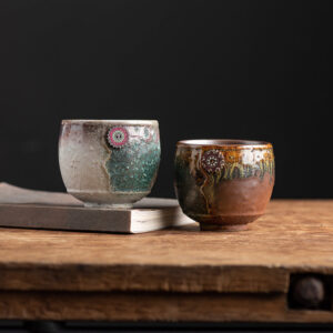 Buddha Stones Sunflower Kiln Change Ceramic Coffee Mug Tea Latte Espresso Coffee Cup 250ml Coffee Mug BS main