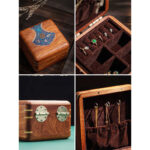 Buddha Stones Antique Flower Leaf Handmade Rosewood Jewelry Storage Box Wooden Gift Organizer Box Jewelry Storage Box BS 4