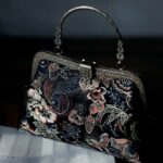 Buddha Stones Butterfly Flowers Metal Handle Handbag Handbags BS 5