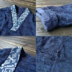 Buddha Stones Flower Jacquard V-Neck Long Sleeve Jacket 7