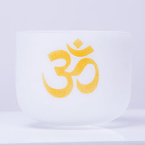 Buddha Stones OM Crystal Sound Bowl Meditation Handcrafted for Mindfulness and Protection Singing Bowl Singing Bowl buddhastoneshop 10 IN (25.4CM)