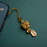 Buddha Stones Dancing Lion Auspicious Ruyi Safe Peace Rich Copper Wealth Phone Hanging Decoration Phone Hanging Decoration BS 10