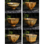 Buddha Stones Colorful Brown Ceramic Teacup Kung Fu Tea Cup Bowl Cup BS 30