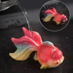 Buddha Stones Color Changing Koi Fish Resin Tea Pet Wealth Home Figurine Decoration Decorations BS 15