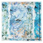 Buddha Stones Jungle Oil Painting Auspicious Clouds 100% Mulberry Silk Scarf Premium Grade 6A Double-sided Silk Neck Scarf Silk Shawl BS 11