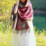 Buddha Stones Tibetan Vine Leaves Pattern Design Shawl Cozy Travel Scarf Wrap Tibetan Shawl BS 20