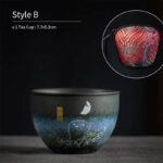 Buddha Stones Ceramic Teacup Lovely Cat Black Tea Cups 140ml Cup BS Auspiciousness