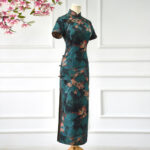 Buddha Stones Vintage Pink Flowers Print Cheongsam Dress Women's Qipao Dress Cheongsam Dresses BS 1