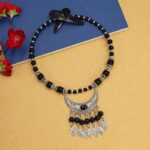 Buddha Stones Tibetan Exotic Beads Tassel Hair Decoration Decorations BS Black