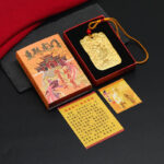 Buddha Stones Feng Shui Auspicious Star Wenchang Pen Pagoda Koi Fish Car Hanging Decoration Car Hanging Decoration BS 3