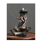 Buddha Stones Lotus Buddha Hand Auspicious Clouds Pattern Meditation Resin Backflow Incense Burner Incense Burner BS 8