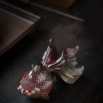 Buddha Stones Color Changing Koi Fish Resin Tea Pet Wealth Home Figurine Decoration Decorations BS 17