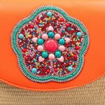 Buddha Stones Hamsa Elephant Flower Straw Woven Crossbody Bag Shoulder Bag Handbag Crossbody Bag BS 15
