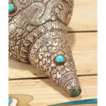 Buddha Stones Tibetan Handmade Natural Shankha Engraved Eight Auspicious Symbols Conch Shell Lucky Home Decoration Decorations BS 9