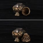 Buddha Stones Tibetan Mini Mountain Pattern Meditation Copper Alloy Incense Burner Incense Burner BS 15