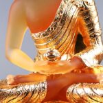 Buddha Stones Buddha Handmade Figurine Liuli Art Piece Serenity Statue Home Offering Decoration Decorations BS 6