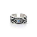 Buddha Stones Eye Of Horus Crystal Protection Adjustable Ring Rings BS 4