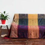 Buddha Stones Tibetan Floral Pattern Hand-Dyed Craftsman Blanket Blanket BS 2