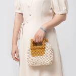 Buddha Stones Hand-woven Wooden Beads Square Tote Handbag Handbags BS 7