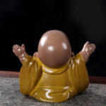 Buddha Stones Color Changing Laughing Buddha Resin Tea Pet Wealth Home Figurine Decoration Decorations BS 4