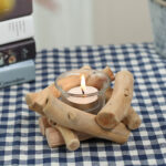 Buddha Stones Wood Candlestick Home Candle Holder Decoration Candle Holder BS 1
