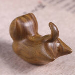 Buddha Stones Green Sandalwood Cute Cat Pattern Soothing Stick Incense Burner Decoration Incense Burner BS 9