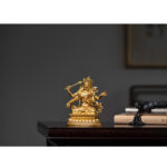 Buddha Stones Four-armed Manjusri Bodhisattva Gold Figurine Compassion Serenity Copper Statue Home Decoration Decorations BS 13