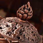 Buddha Stones Tibetan Lotus Shaped Purify Incense Burner Incense Burner BS 6
