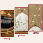 Buddha Stones Calla Embroidery Metal Handle Handbag Crossbody Bag Crossbody Bag&Handbags BS 5