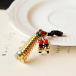 Buddha Stones Feng Shui Yin Yang Bagua Wenchang Pen Pagoda Prayer Wheel Keychain Key Chain BS Wenchang Pagoda
