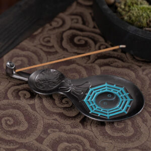 Buddha Stones Gourd Yin Yang Bagua Copper Blessing Incense Burner Decoration Incense Burner BS Yin Yang Bagua 13.8*6*1.5cm