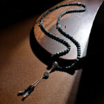 Buddha Stones 925 Sterling Silver 108 Mala Beads Eagle's Eye Stone Moonstone Positive Bracelet Mala Bracelet BS 12