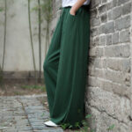Buddha Stones Plain Wide Leg Pants Dance Women's Yoga Pants With Pockets Wide Leg Pants BS 56