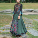 Buddha Stones Vintage Style Embroidery Flower Tang Suit Design Sleeveless Vest Waistcoat BS 12
