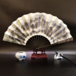 Buddha Stones Great Wall Mountains Trees Crane Bamboo Handheld Silk Bamboo Folding Fan 33.5cm Folding Fan BS Three Gorges Of The Yangtze River 33.5cm