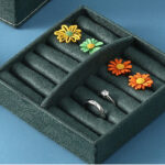 Buddha Stones Jewelry Box Organizer Three-Layer Jewelry Storage Box Flannel Gift Box Jewelry Box BS 4