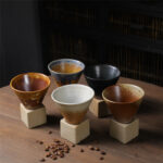 Buddha Stones Vintage Gradient Ceramic Coffee Mug Tea Latte Espresso Coffee Cup With Base 200ml Coffee Mug BS 1