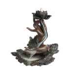 Buddha Stones Lotus Buddha Hand Auspicious Clouds Pattern Meditation Resin Backflow Incense Burner Incense Burner BS 6