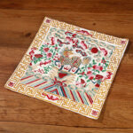 Buddha Stones Crane Phoenix Dragon Kirin Embroidered Cup Mat Pad Tea Cup Coaster Square Kung Fu Tea Mat Tea Mat BS Beige Kirin