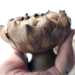 Buddha Stones Lotus Flower Ceramic Candle Holder Incense Burner Home Offering Decoration Candle Holder BS 9