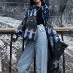 Buddha Stones Tibetan Shawl Classic Geometry Pattern Winter Cozy Travel Scarf Wrap Tibetan Shawl BS 13