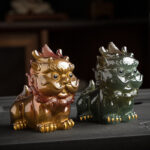 Buddha Stones Color Changing Small PiXiu Resin Tea Pet Wealth Home Figurine Decoration Decorations BS 1
