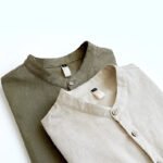 Buddha Stones Solid Color Men Short Sleeve Button Linen Shirt Men's Shirts BS 1