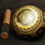 Buddha Stones Tibetan Meditation Sound Bowl Handcrafted for Healing and Mindfulness Support Protection Singing Bowl Set Singing Bowl BS 10