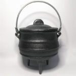 Buddha Stones Cast Iron Cauldron Prayer Altar Burning Holder Incense Sage Smudging Rituals Use Items Prayer Altar BS Small Incense Burner 9.5*7.5*10cm