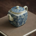 Buddha Stones Blue and White Porcelain Chinese Gongfu Tea Ceramic Kung Fu Teapot Cup Tea Filter Canister Teapot BS 1