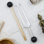 Buddha Stones Tuning Fork 528HZ Aluminum Alloy for Chakra and Sound Therapy Ornament Decoration With a Mallet Decorations buddhastoneshop 1